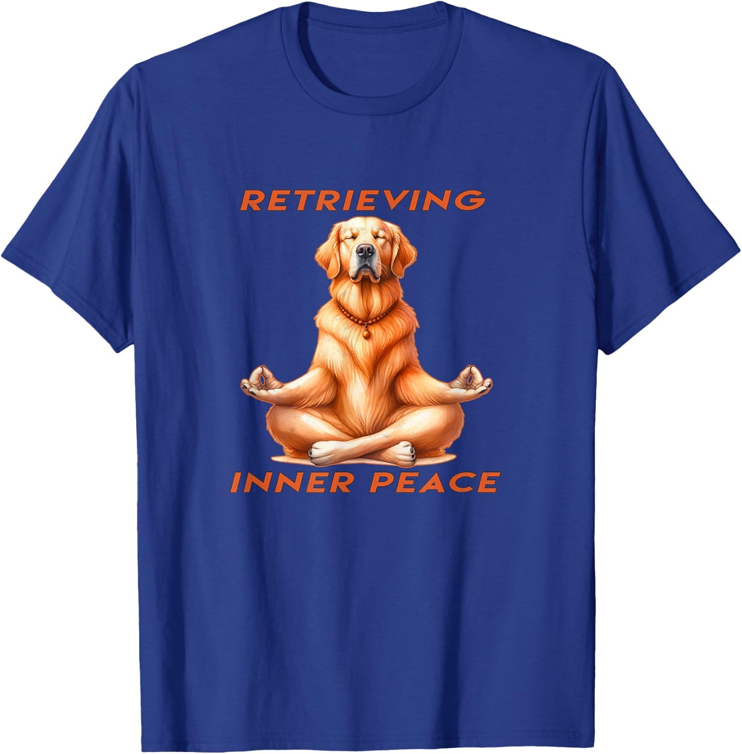 Golden Retriever Yoga - Retrieving Inner Peace T-Shirt - T-Shirt | Royal