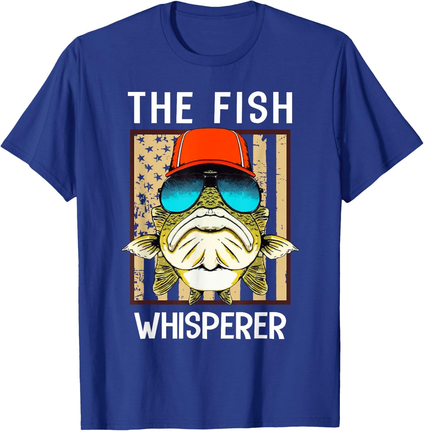 The fis.h whisperer american flag Women Men T-Shirt - T-Shirt | Royal