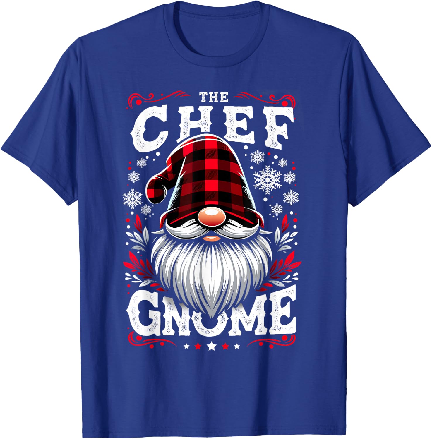 The Chef Gnome Matching Family Christmas Pajama T-Shirt - T-Shirt | Royal