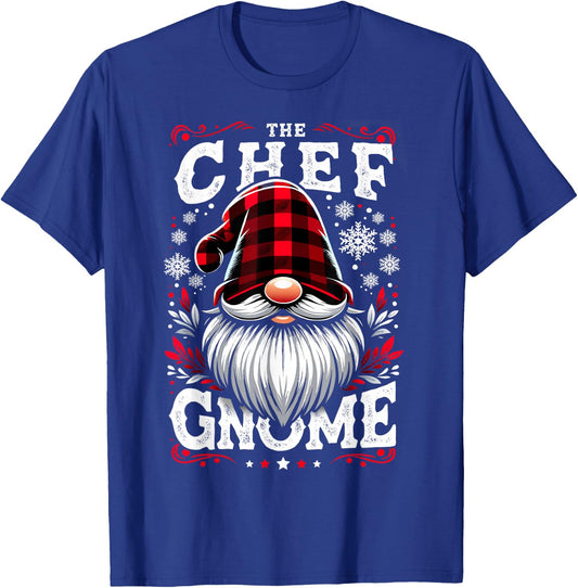 The Chef Gnome Matching Family Christmas Pajama T-Shirt - T-Shirt | Royal