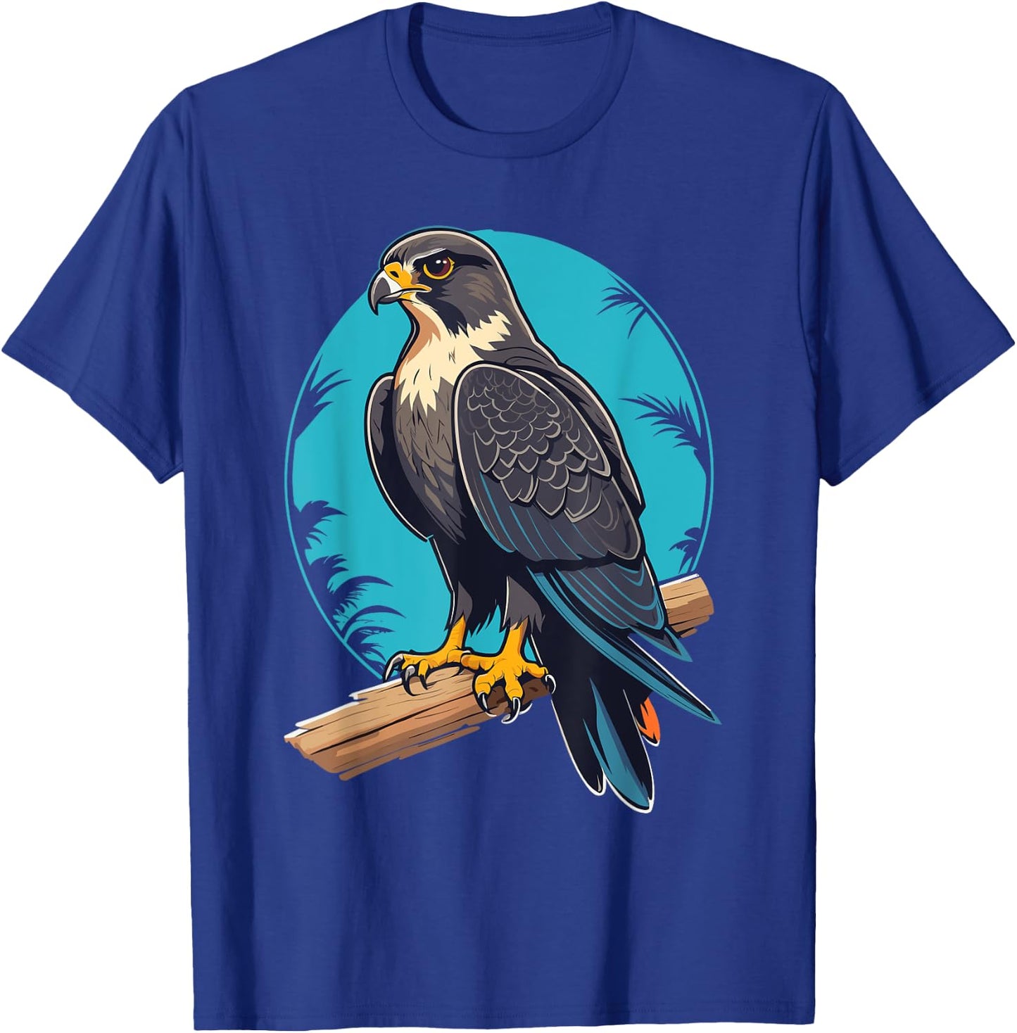 Ventage Peregrine Falcon Graphic: Cute Peregrine Falcon T-Shirt - T-Shirt | Royal