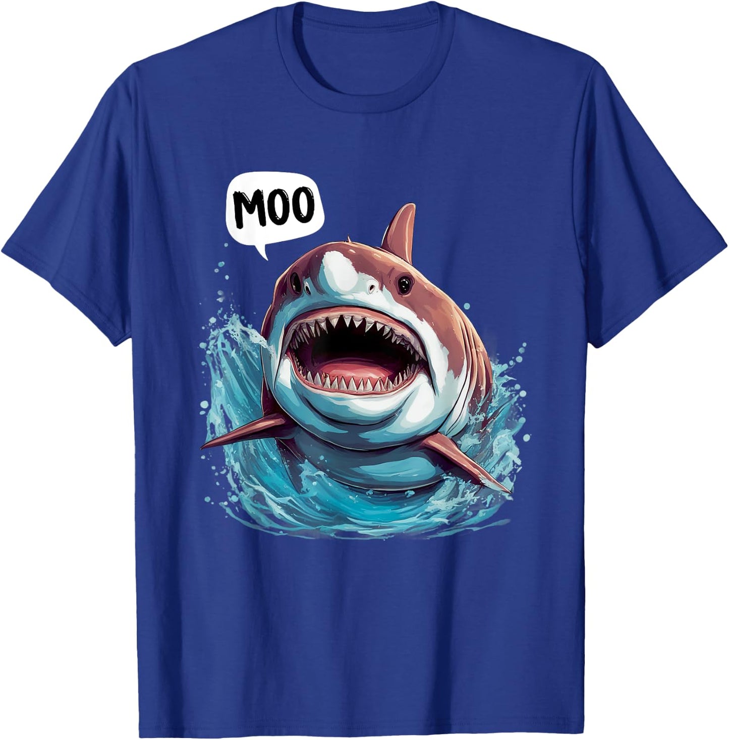 Funny Shark - Moo I'm A Cow Men Women Kids Moo T-Shirt - T-Shirt | Royal