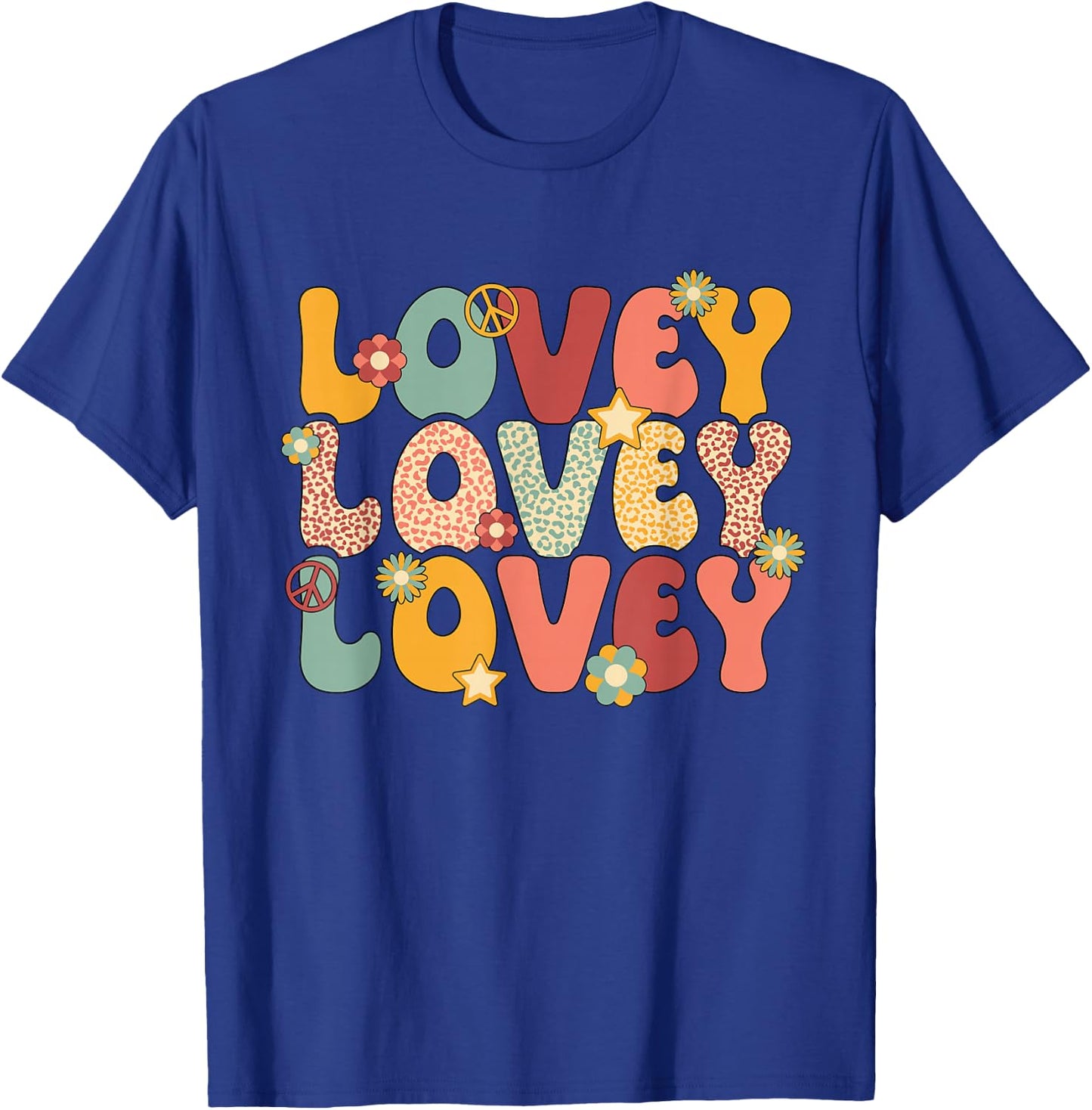 Lovey Grandma Groovy Lovey Grandmother T-Shirt - T-Shirt | Royal
