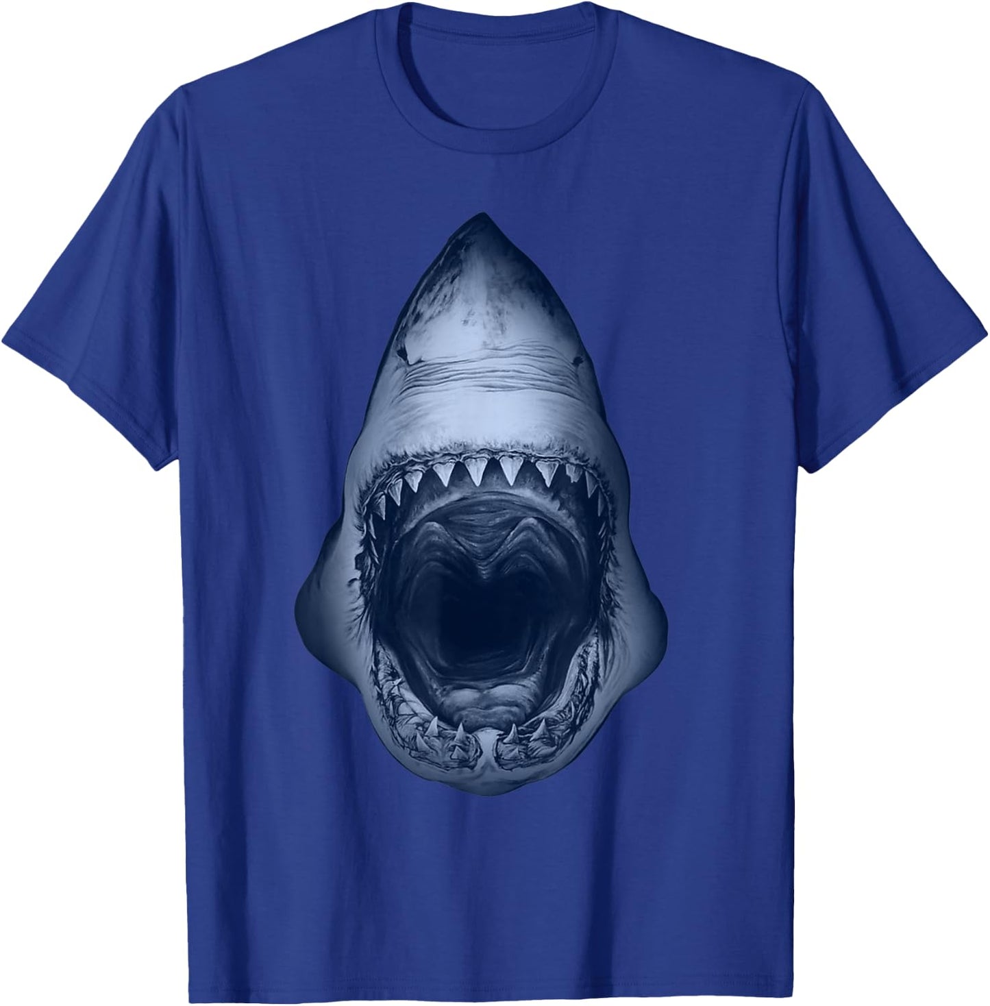 Shark Lovers Scary Shark Mouth Open Halloween Costume T-Shirt - T-Shirt | Royal