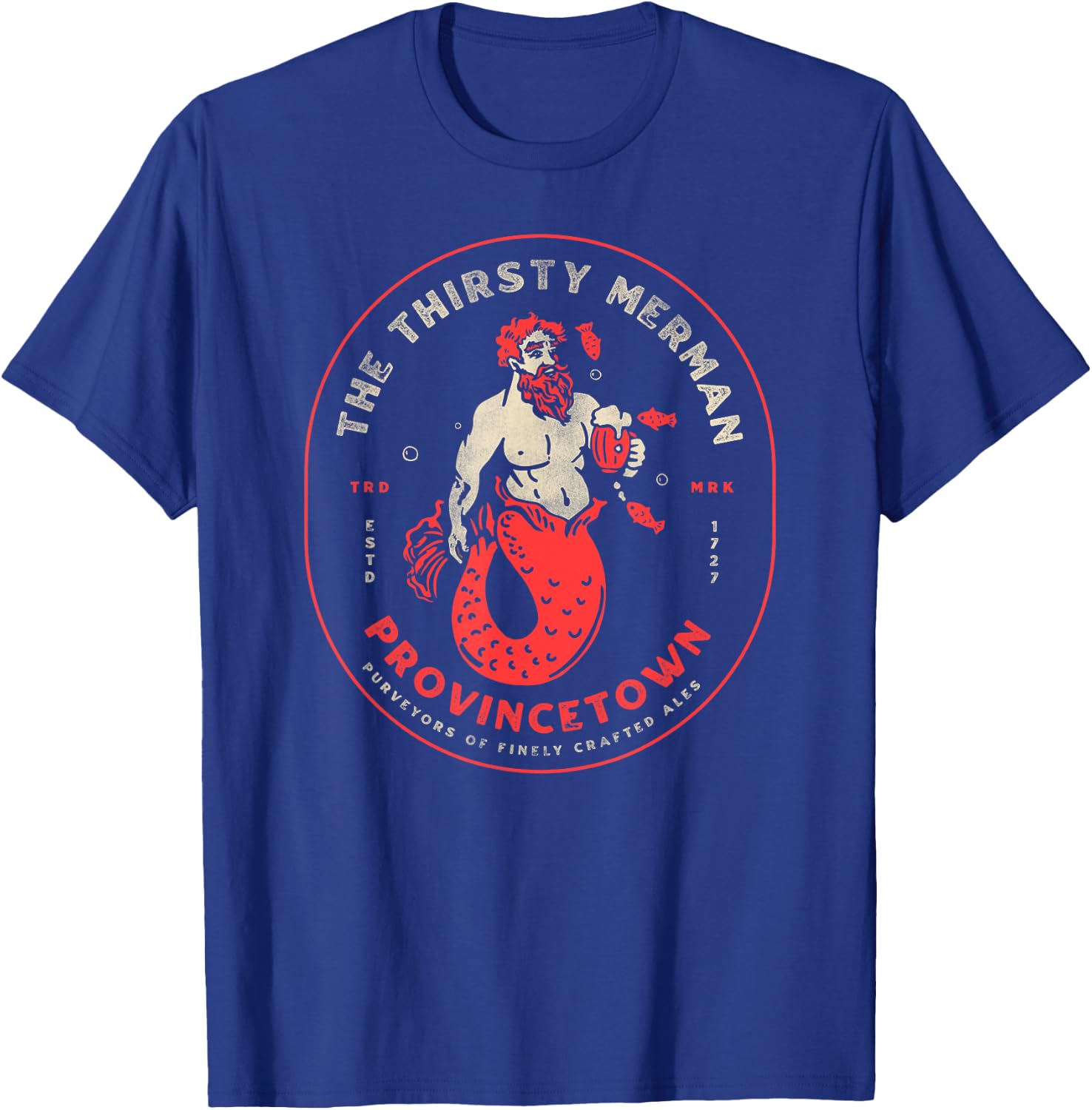 The Thirsty Merman Bar Provincetown, Massachusetts Cape Cod T-Shirt - T-Shirt | Royal