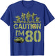 80th Birthday Military I'm 80 Year Old Camo 80 Birthday T-Shirt - T-Shirt | Royal