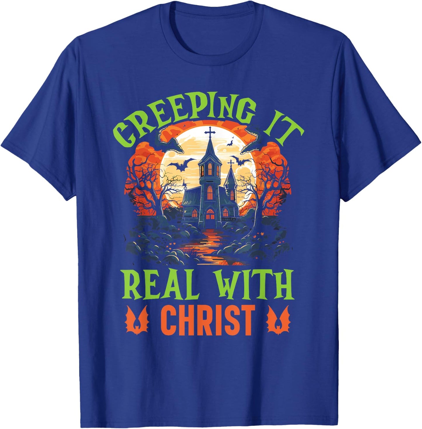 Christian Halloween Jesus Christ Trick Or Treat Christianity T-Shirt - T-Shirt | Royal