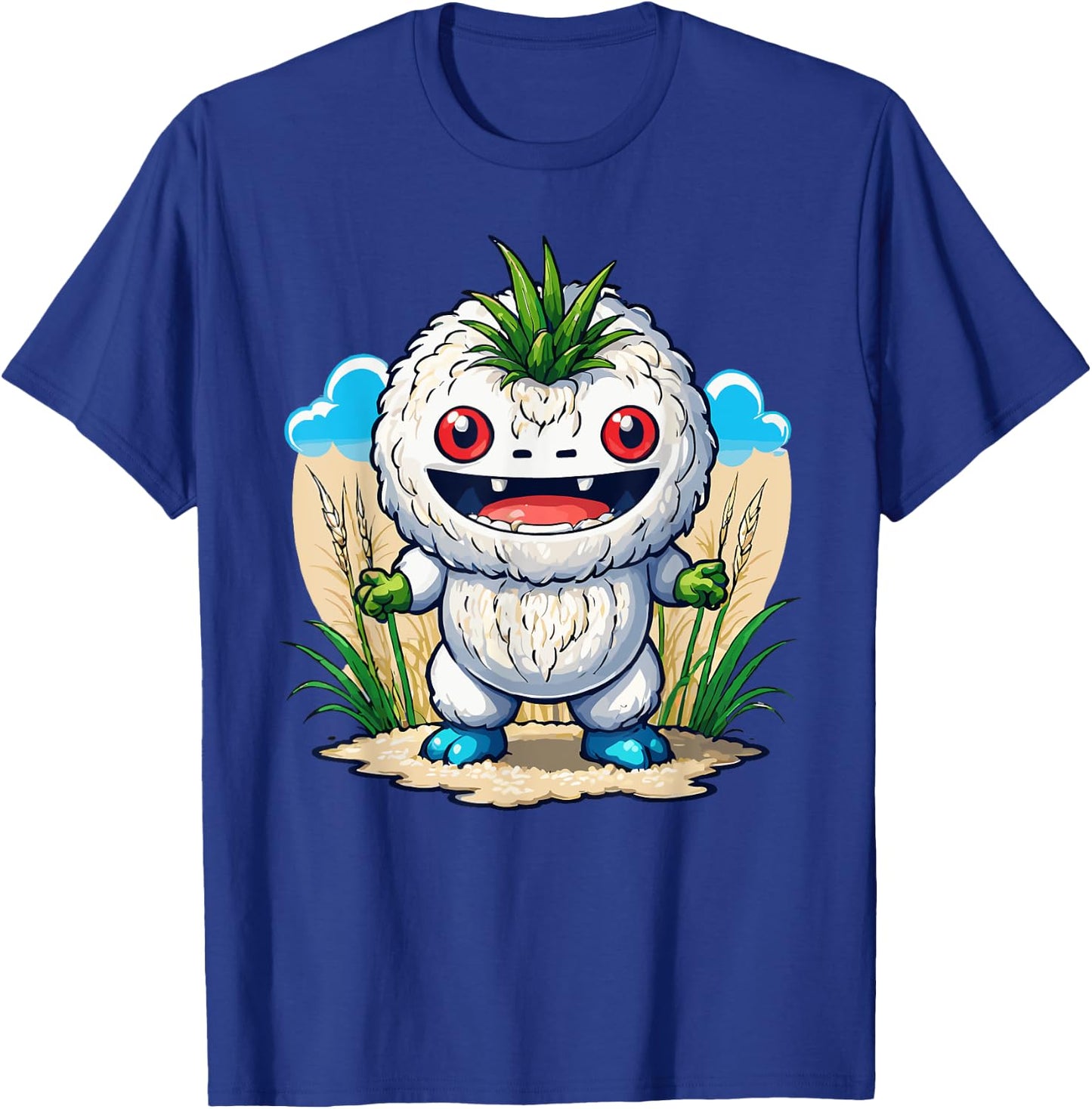 Japanese Food Anime Kawaii Rice Monster T-Shirt - T-Shirt | Royal