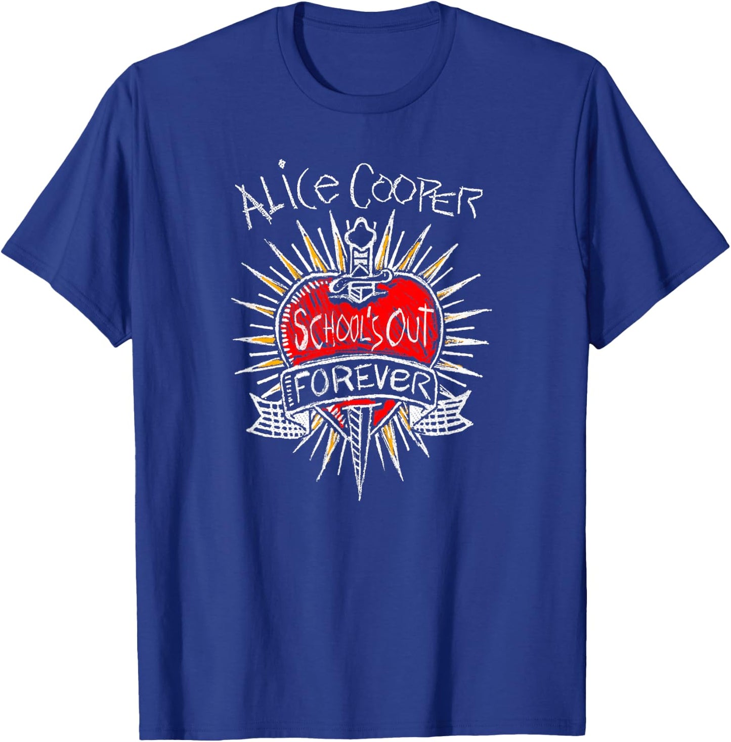 Alice Cooper - Vintage School's Out Forever T-Shirt - T-Shirt | Royal