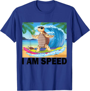 Funny Cute Tortoise I Am Speed Sarcastic Parmy Animal Humor T-Shirt - T-Shirt | Royal