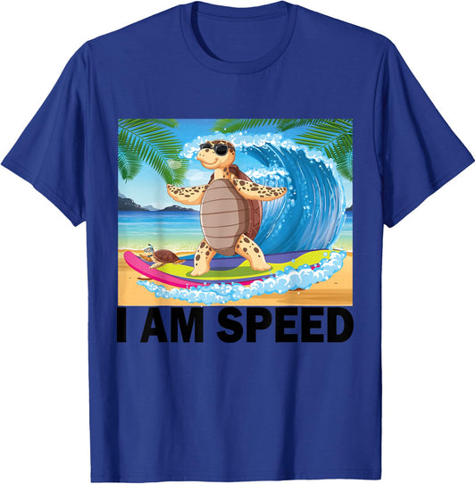 Funny Cute Tortoise I Am Speed Sarcastic Parmy Animal Humor T-Shirt - T-Shirt | Royal