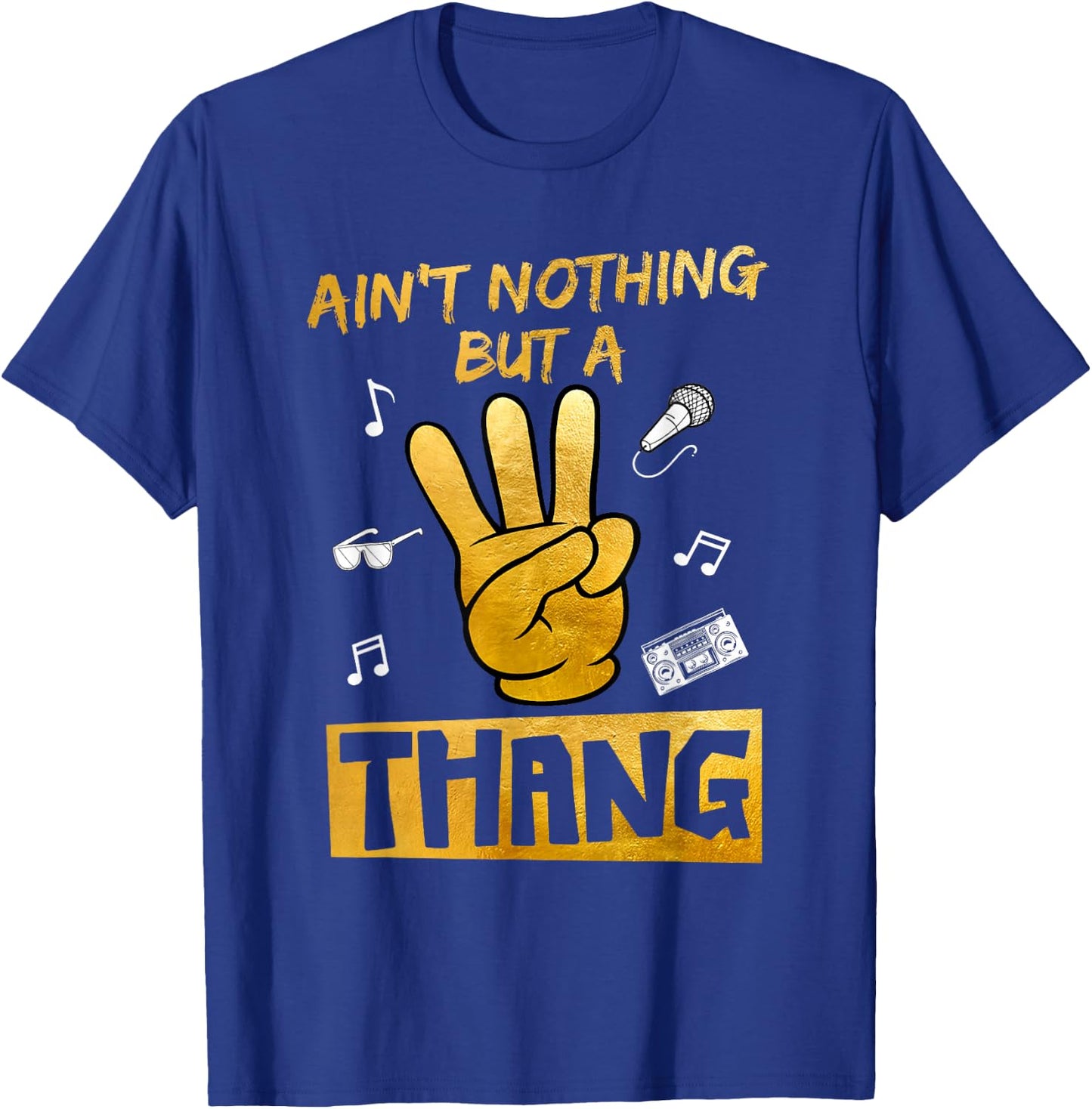 Kids Ain't Nothin' But A 3 Thang 3rd Birthday Hip Hop T-Shirt - T-Shirt | Royal