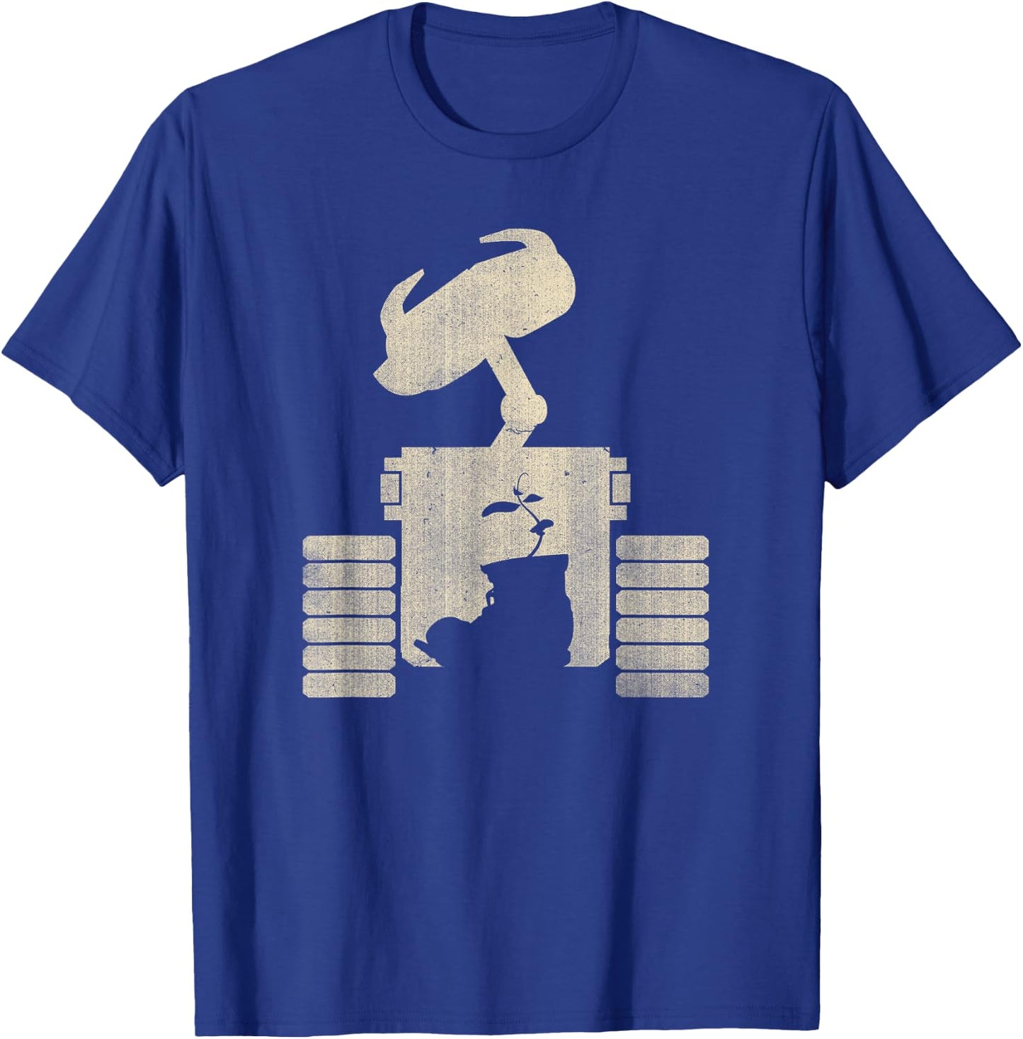 Disney Pixar WALL-E Plant In Shoe Distressed Silhouette T-Shirt - T-Shirt | Royal