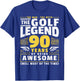 90th Birthday Golf Player 90 Years Old Golfer T-Shirt - T-Shirt | Royal