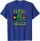 Cheech & Chong Think Green Weed Plant Making Peace Sign T-Shirt - T-Shirt | Royal