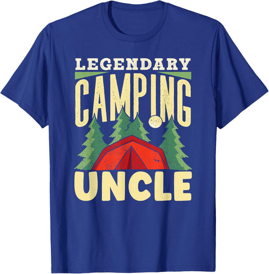 Legendary Camping Uncle Campfire Camp Camper Campsite T-Shirt - T-Shirt | Royal