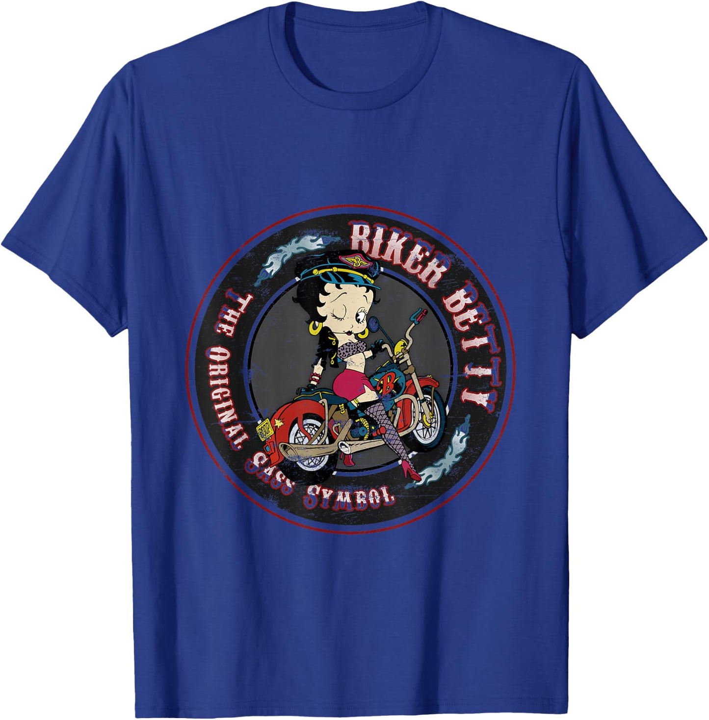 Betty Boop Biker Betty T-Shirt - T-Shirt | Royal