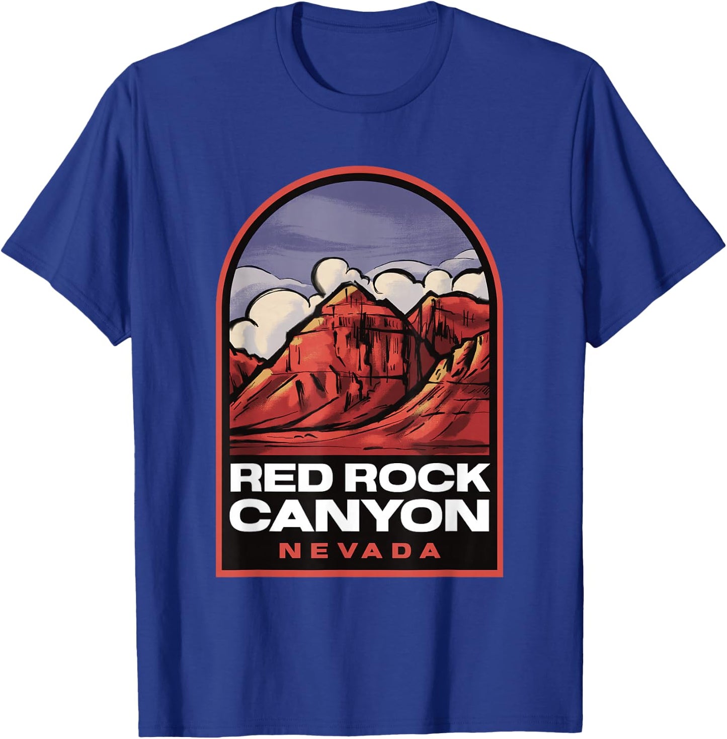 Red Rock Canyon Nevada Vintage Travel T-Shirt - T-Shirt | Royal