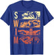 Retro Swimming Water Swim Sports Theme Swimmers Athlete T-Shirt - T-Shirt | Royal