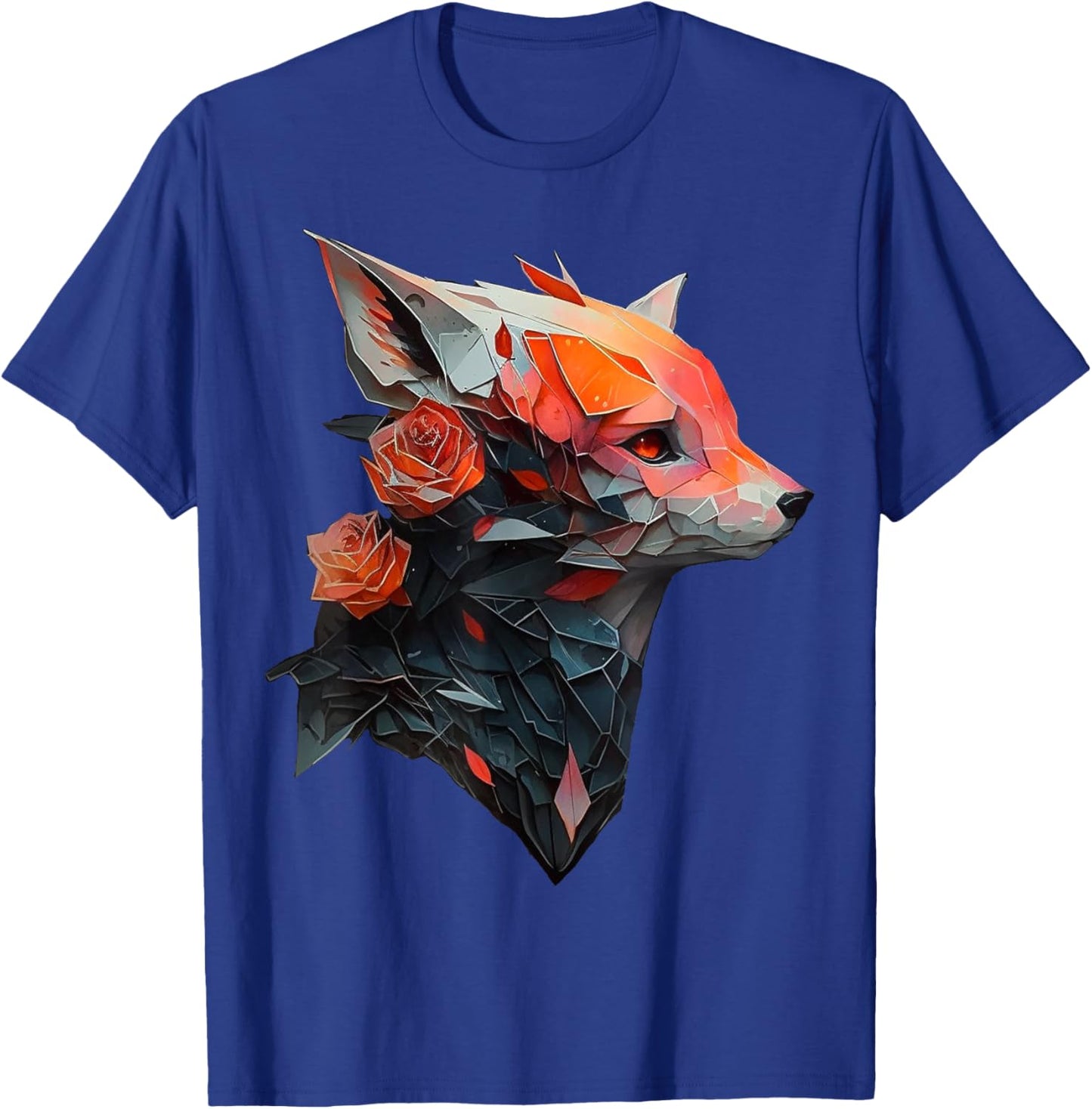 Fox art animal lovers motif animals T-Shirt - T-Shirt | Royal