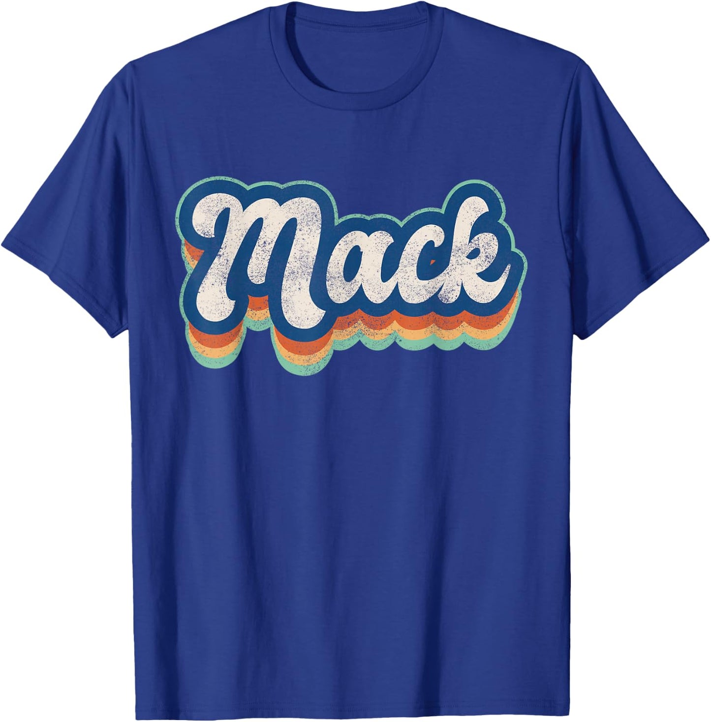 Mack First Name Boy Vintage Style 70s 80s Personalized T-Shirt - T-Shirt | Royal