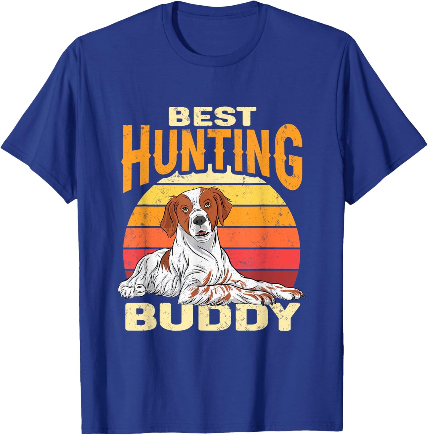 Brittany Spaniel Retro Best Hunting Buddy Brittany Dog Women T-Shirt - T-Shirt | Royal