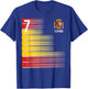 Spain Number 7 Espana Spanish Soccer Fan Men Women Kids Boys T-Shirt - T-Shirt | Royal