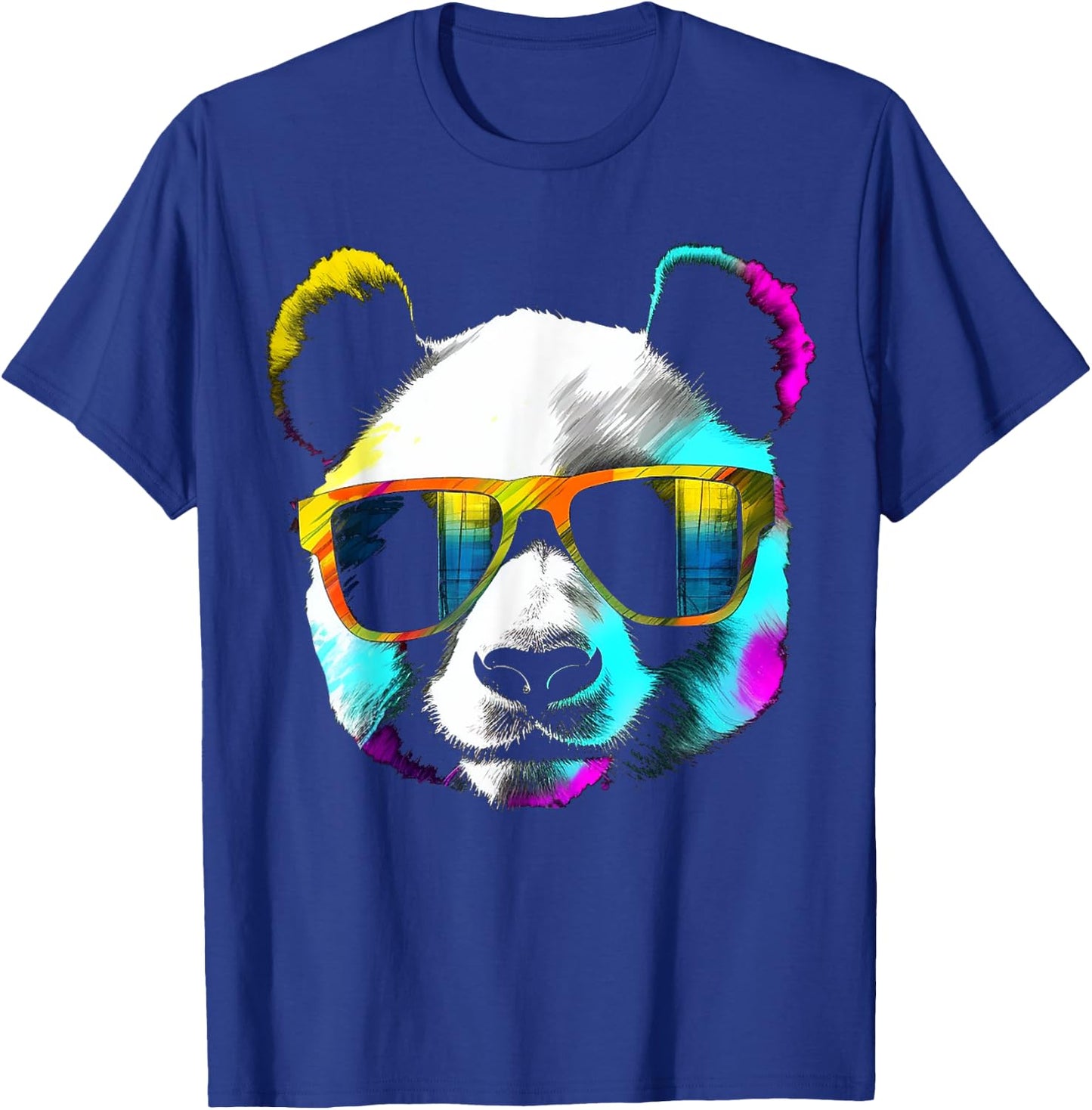 Panda Sunglasses Artwork | Animal Motif Panda T-Shirt - T-Shirt | Royal