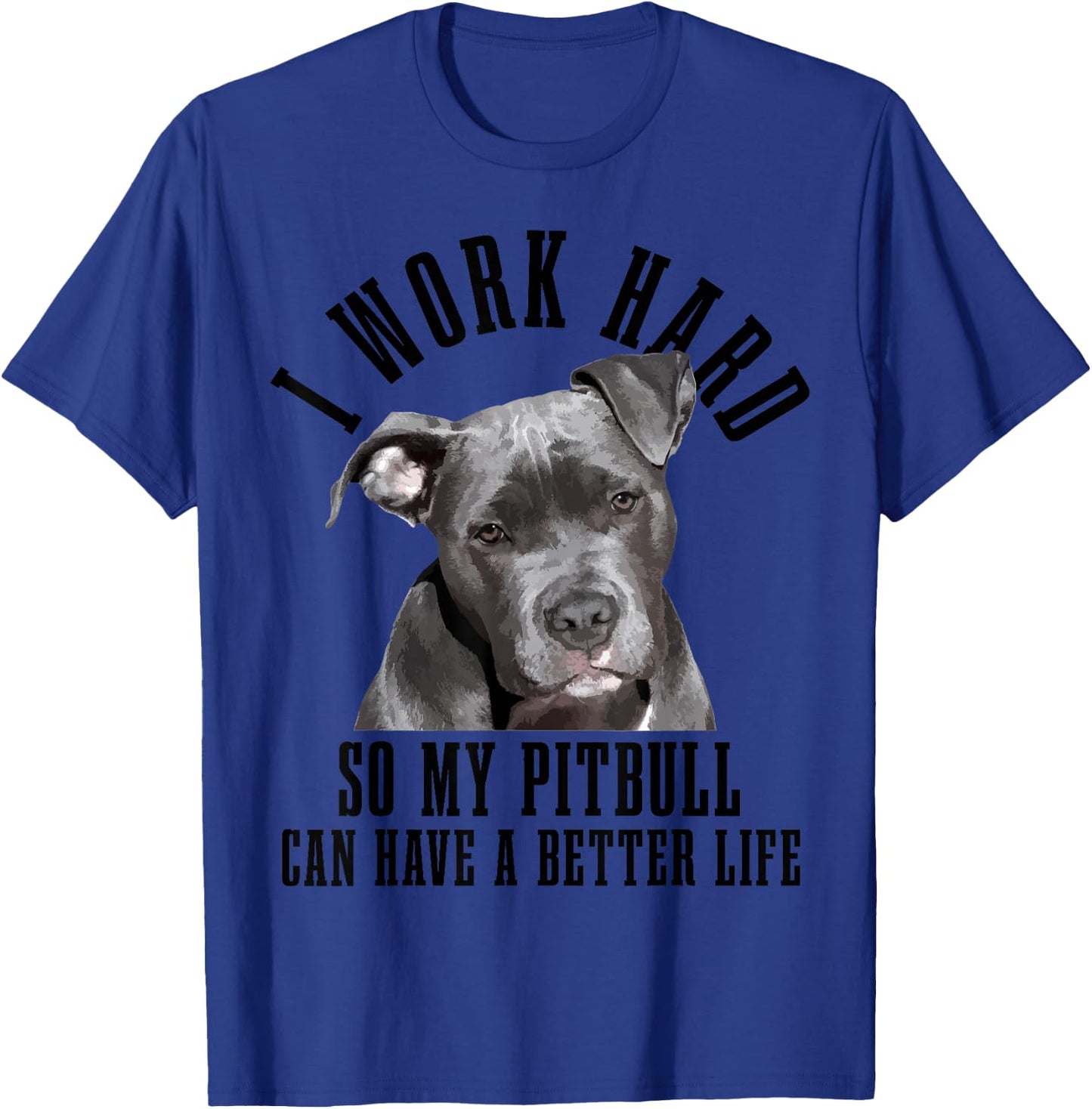 Pitbull Mama Dog Dad Funny Pitbull T-Shirt - T-Shirt | Royal