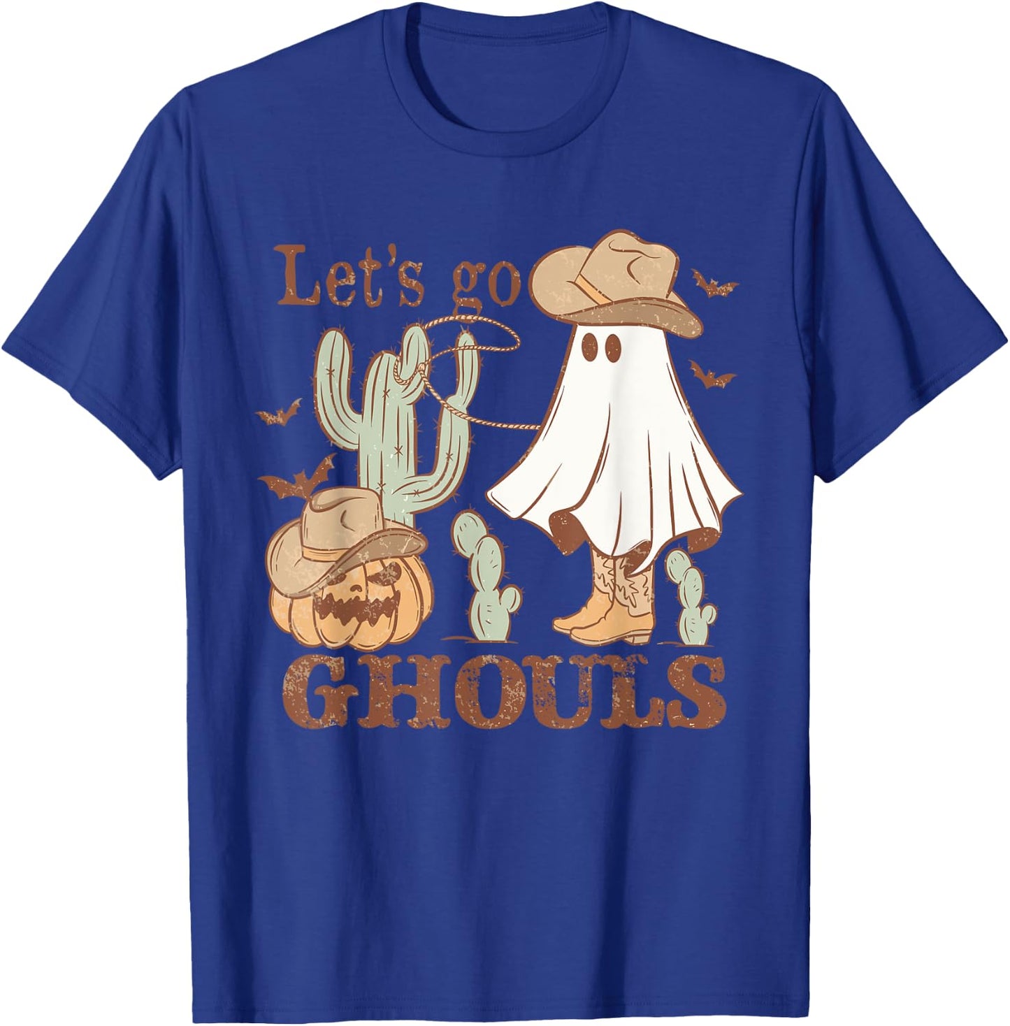 Let´s go Ghoul Ghost Cowboy Hat Lasso Rodeo Halloween T-Shirt - T-Shirt | Royal