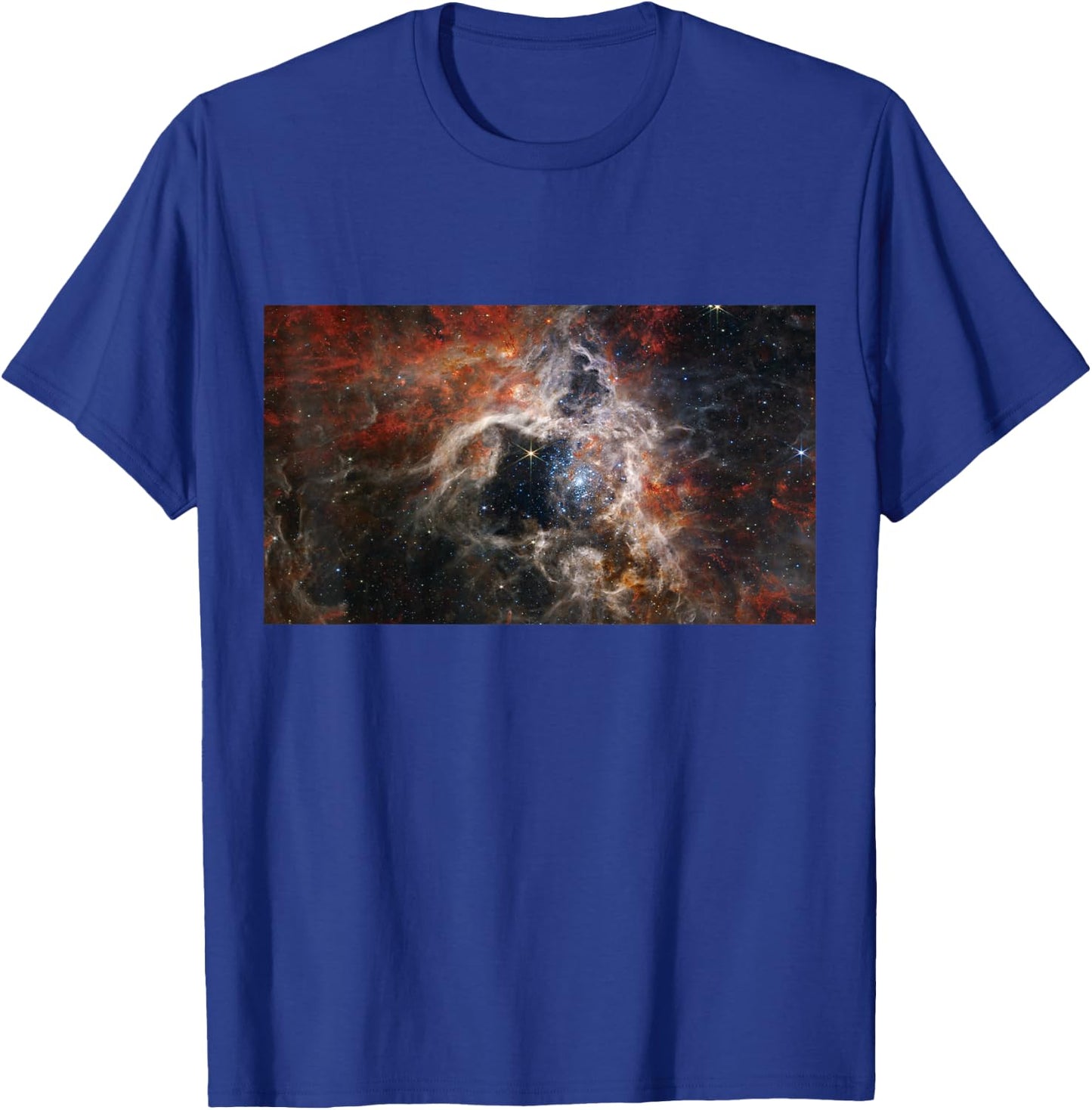 Webb Space Telescope New Image Tarantula Nebula Stars JWST T-Shirt - T-Shirt | Royal