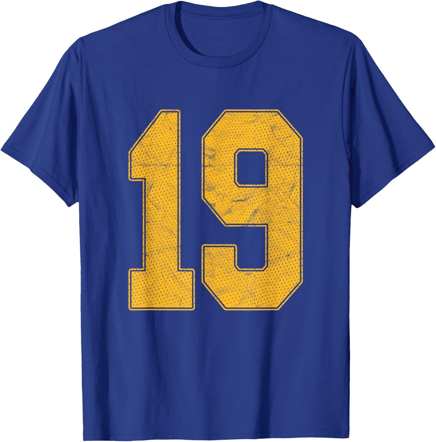Number 19 Numbered Uniform Sports Team Jersey 19th Birthday T-Shirt - T-Shirt | Royal