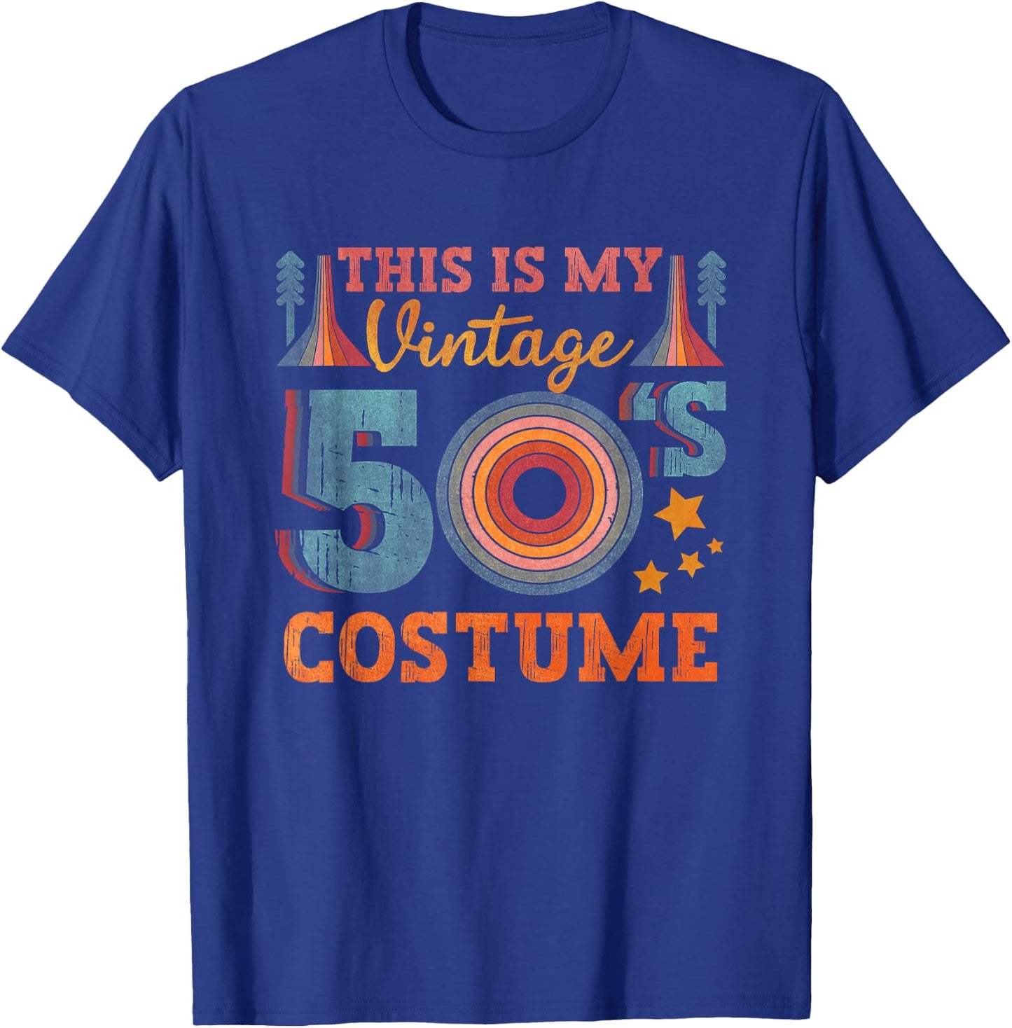 This Is My Vintage 50s Costume Outfit 1950s Theme T-Shirt - T-Shirt | Royal