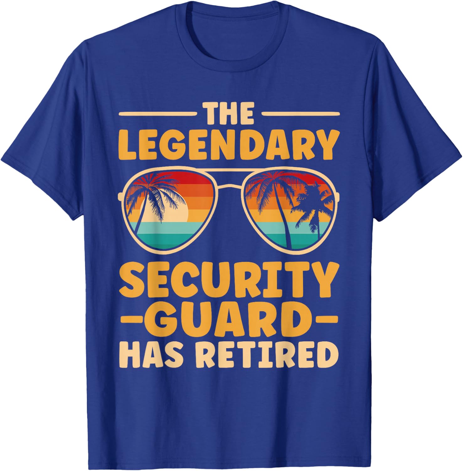 Retired Security Guard Retirement T-Shirt - T-Shirt | Royal