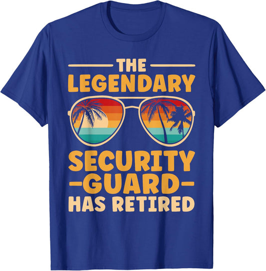 Retired Security Guard Retirement T-Shirt - T-Shirt | Royal