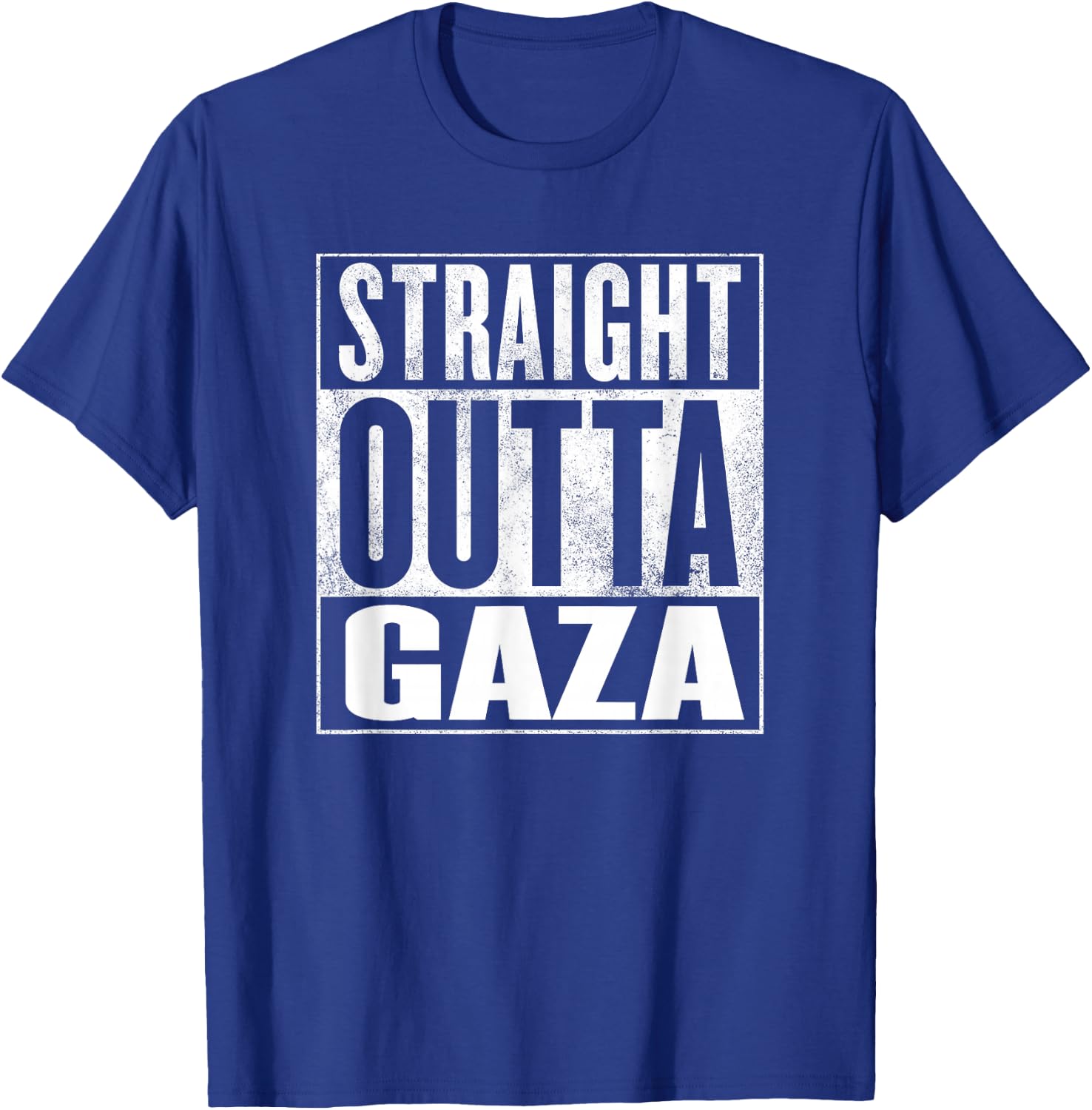Gaza Apparel - Straight Outta Gaza T-Shirt - T-Shirt | Royal
