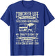 Concrete Life Funny Concrete Finisher Cement Worker Dad T-Shirt - T-Shirt | Royal
