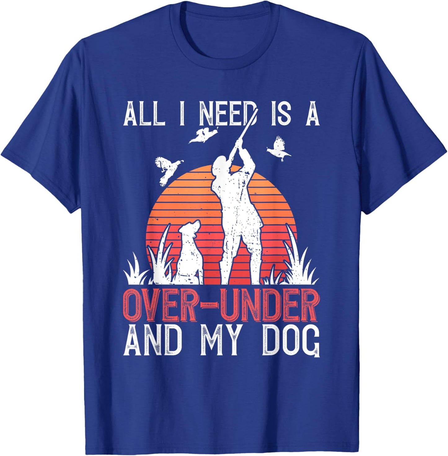 Quail Hunter And Upland Game Hunting Dog Owner Men Women T-Shirt - T-Shirt | Royal