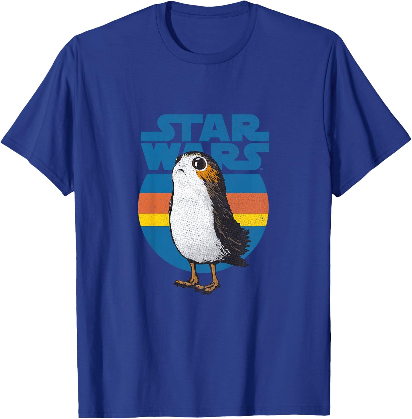 Kids Star Wars: The Last Jedi Vintage Seventies Porg Stripe T-Shirt - T-Shirt | Royal