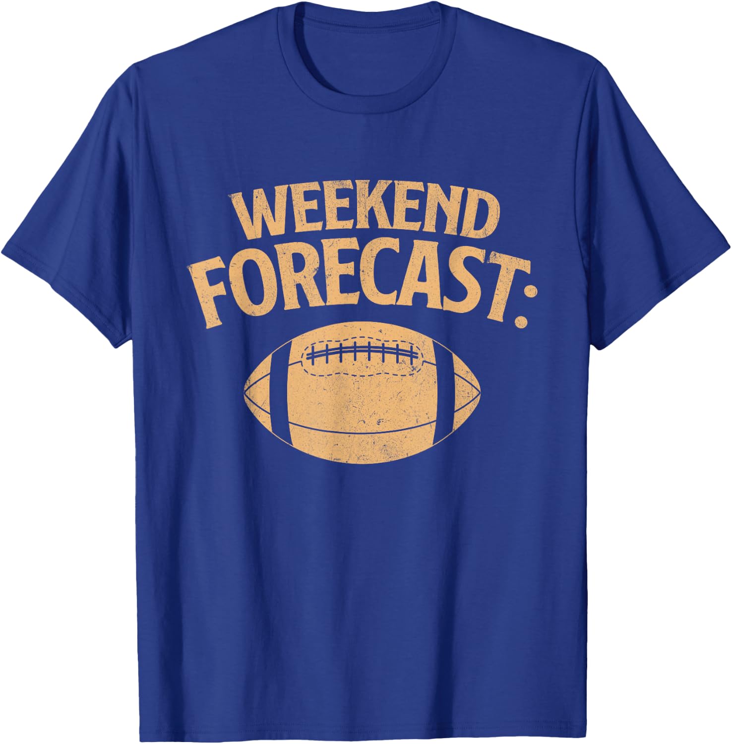 Weekend Forecast - American USA Football Player Sports Lover T-Shirt - T-Shirt | Royal