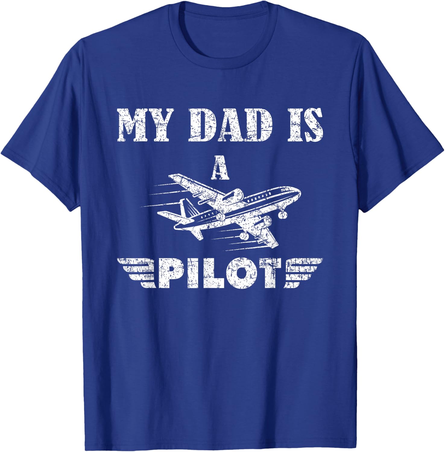 My Dad Is a Pilot Airplane Aviation Pilot's Kids Aeroplane T-Shirt - T-Shirt | Royal