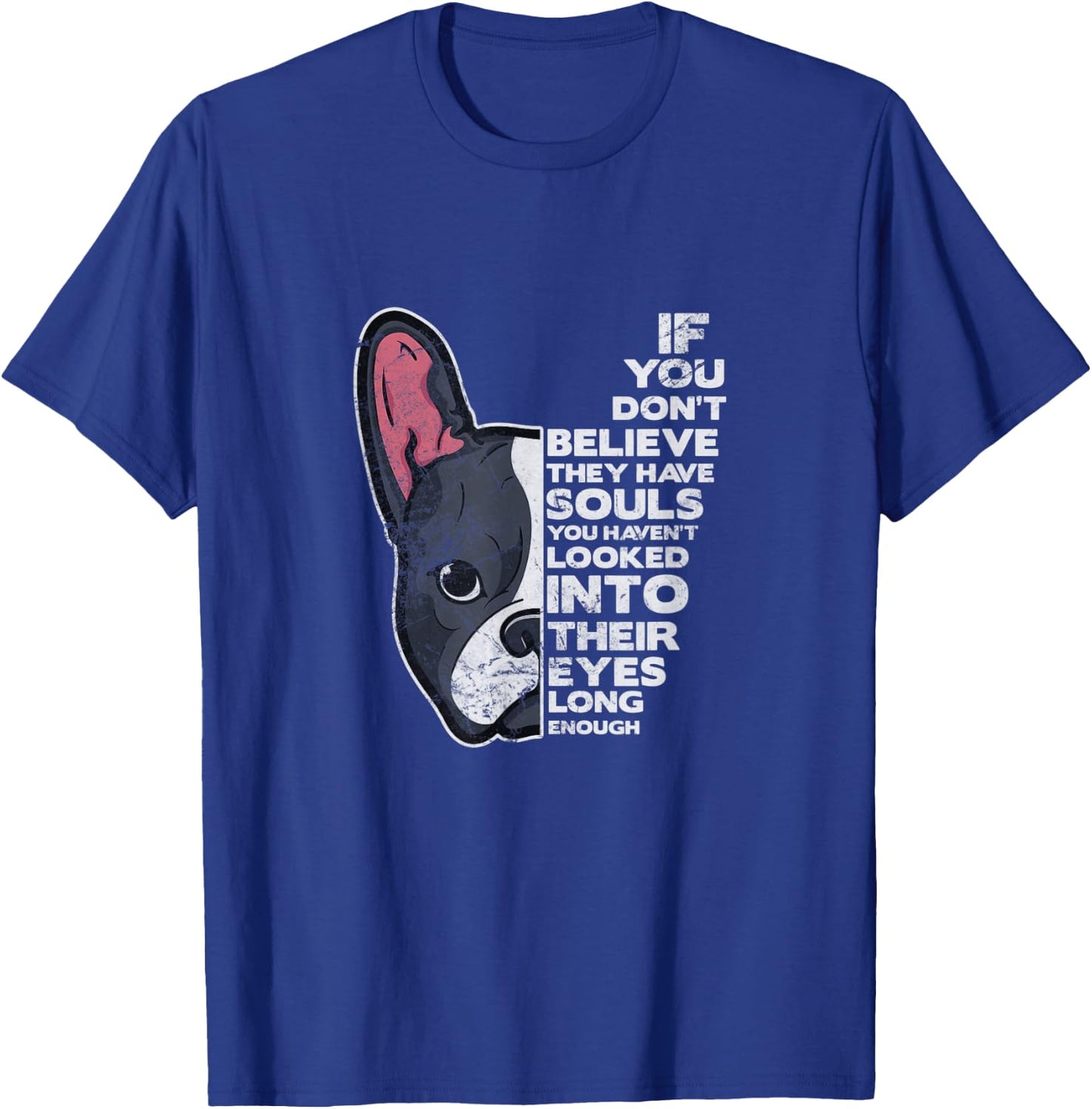 Best Dog Ever Boston Terrier Mom Bostie Terrier Dad Retro Men Women Kids T-Shirt - T-Shirt | Royal