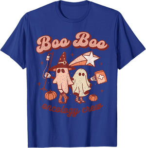 Spooky Boo Oncology Nurse Halloween Crew Fall ONC Nursing T-Shirt - T-Shirt | Royal