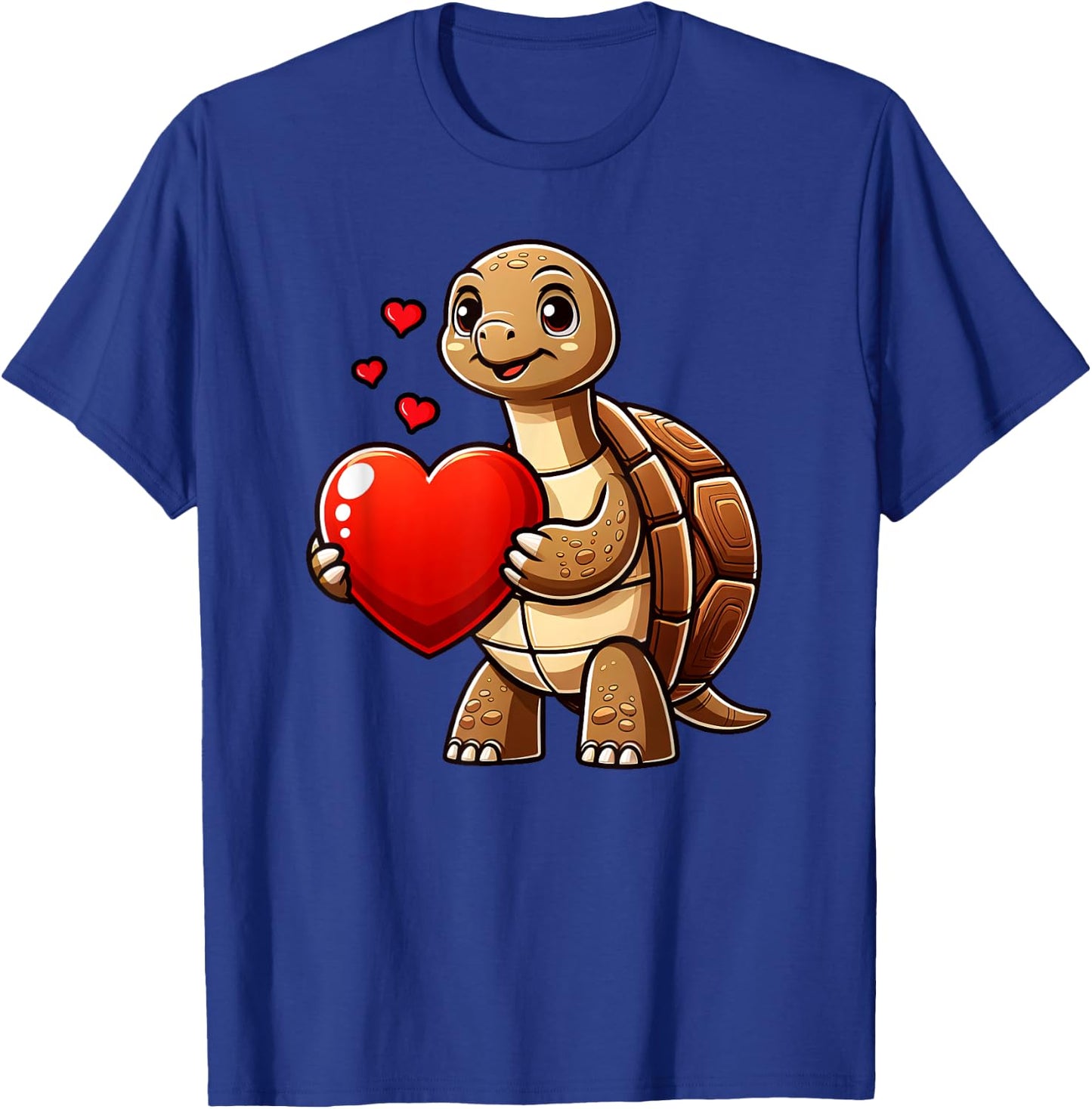 Sulcata Tortoise Turtle Valentines Heart Lover Funny Boys T-Shirt - T-Shirt | Royal