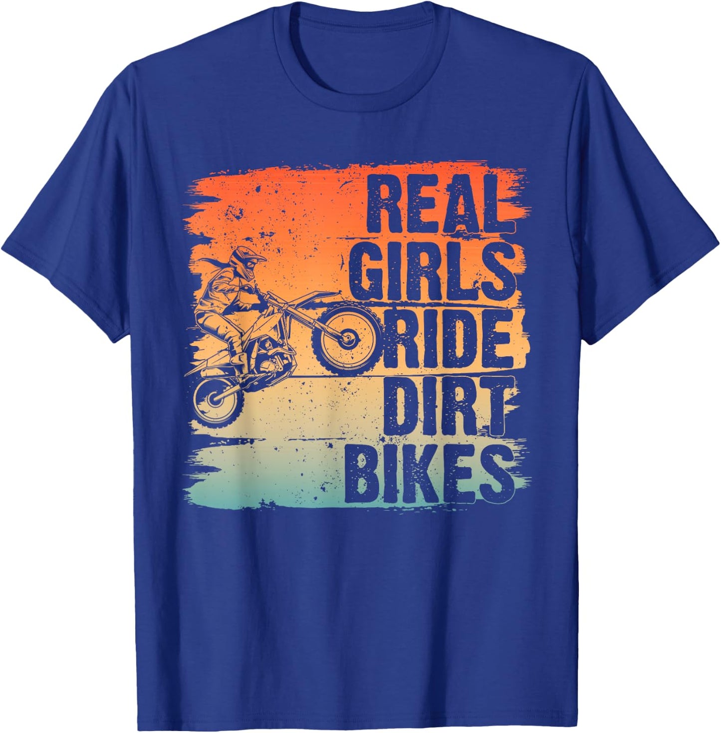 Cool Dirt Bike Girls Motocross Biker Racer Sport T-Shirt - T-Shirt | Royal