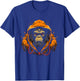 Gorilla Wearing Ape Wildlife Artwork Monkey Graphic T-Shirt - T-Shirt | Royal