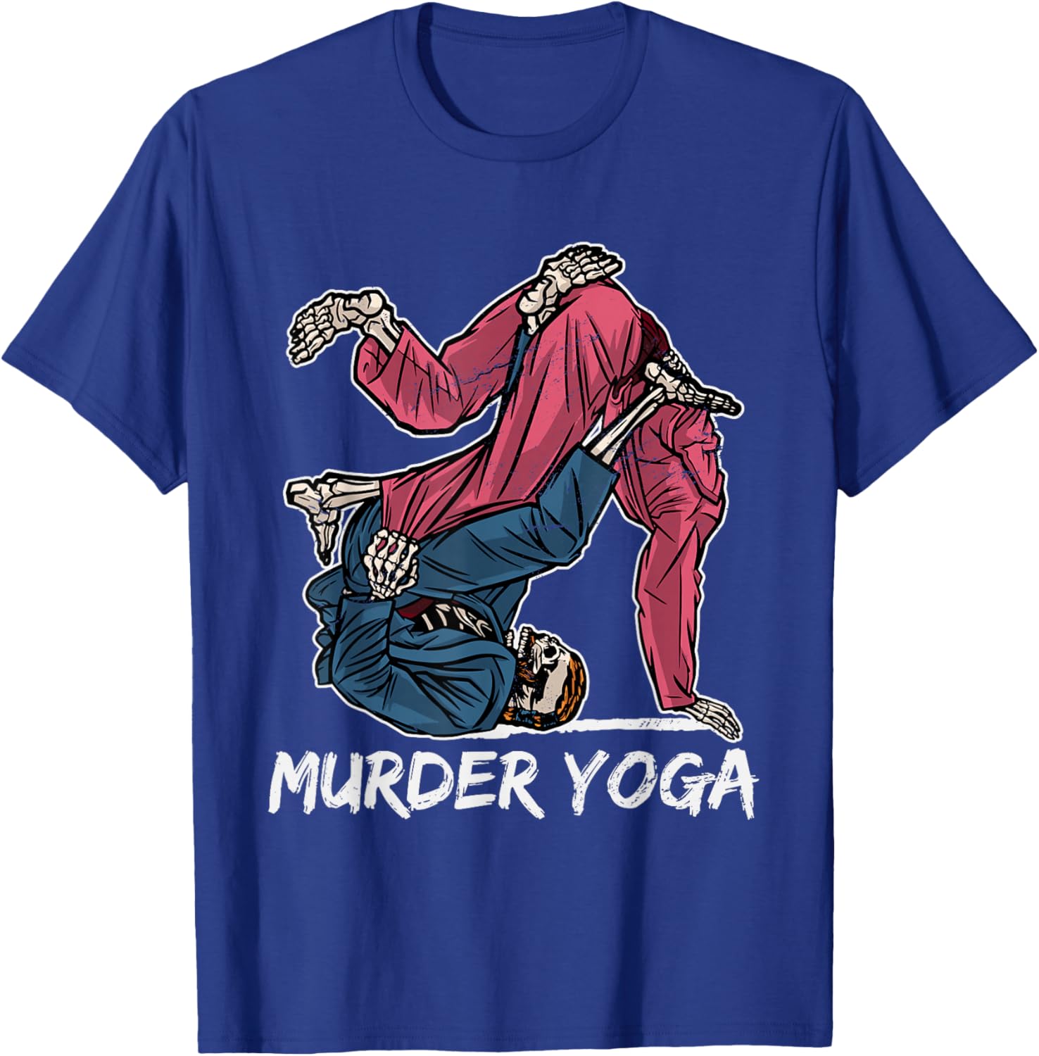 Retro Brazilian Jui Jitsu Clothing Murder Yoga BJJ Grappling Vintage Jujutsu Martial Arts T-Shirt - T-Shirt | Royal
