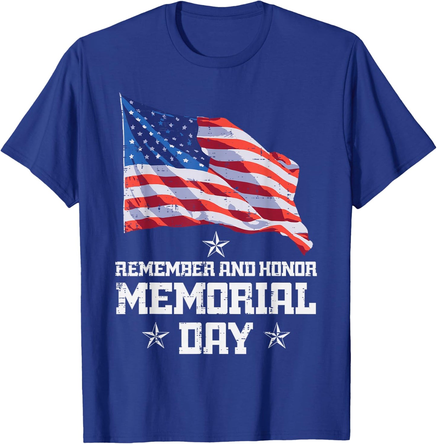Memorial Day America Flag Remember Honor Men Women Kids Teen T-Shirt - T-Shirt | Royal