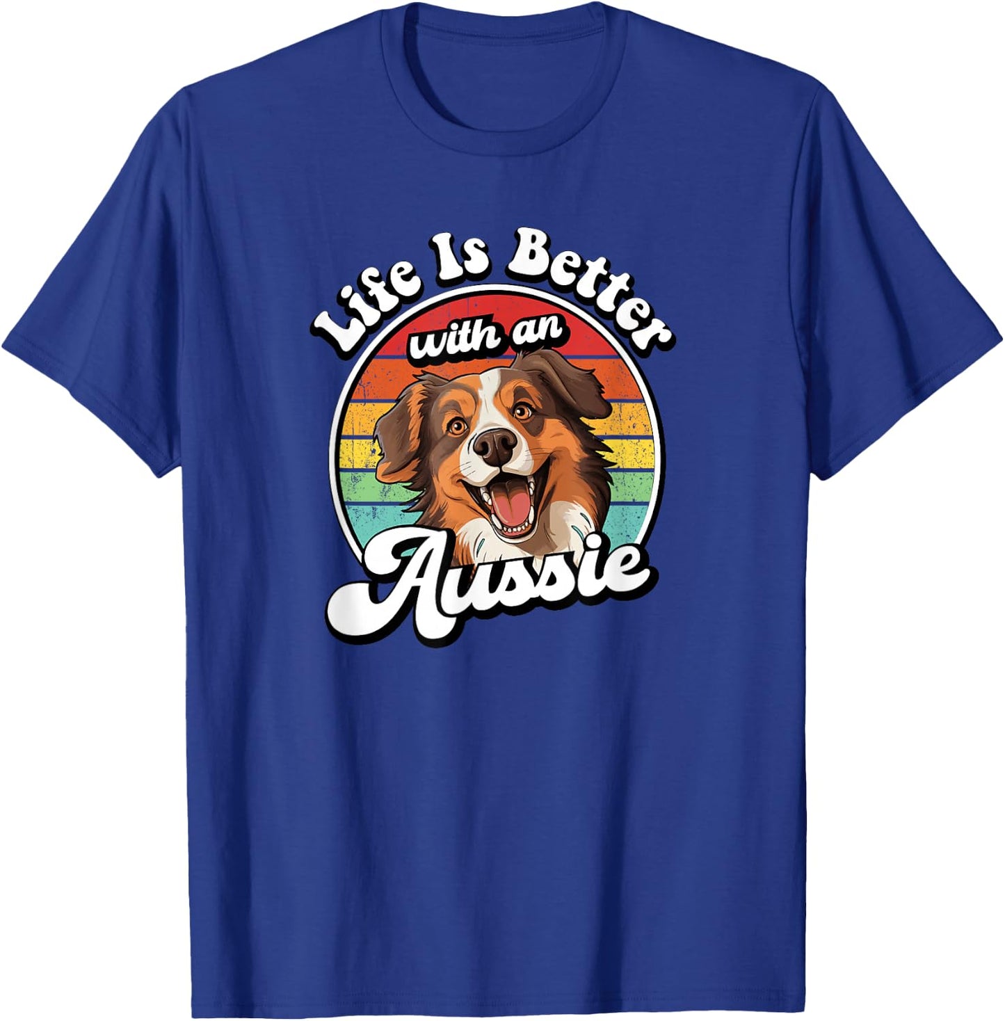 Retro Vintage Life Is Better Red Aussie Lover T-Shirt - T-Shirt | Royal