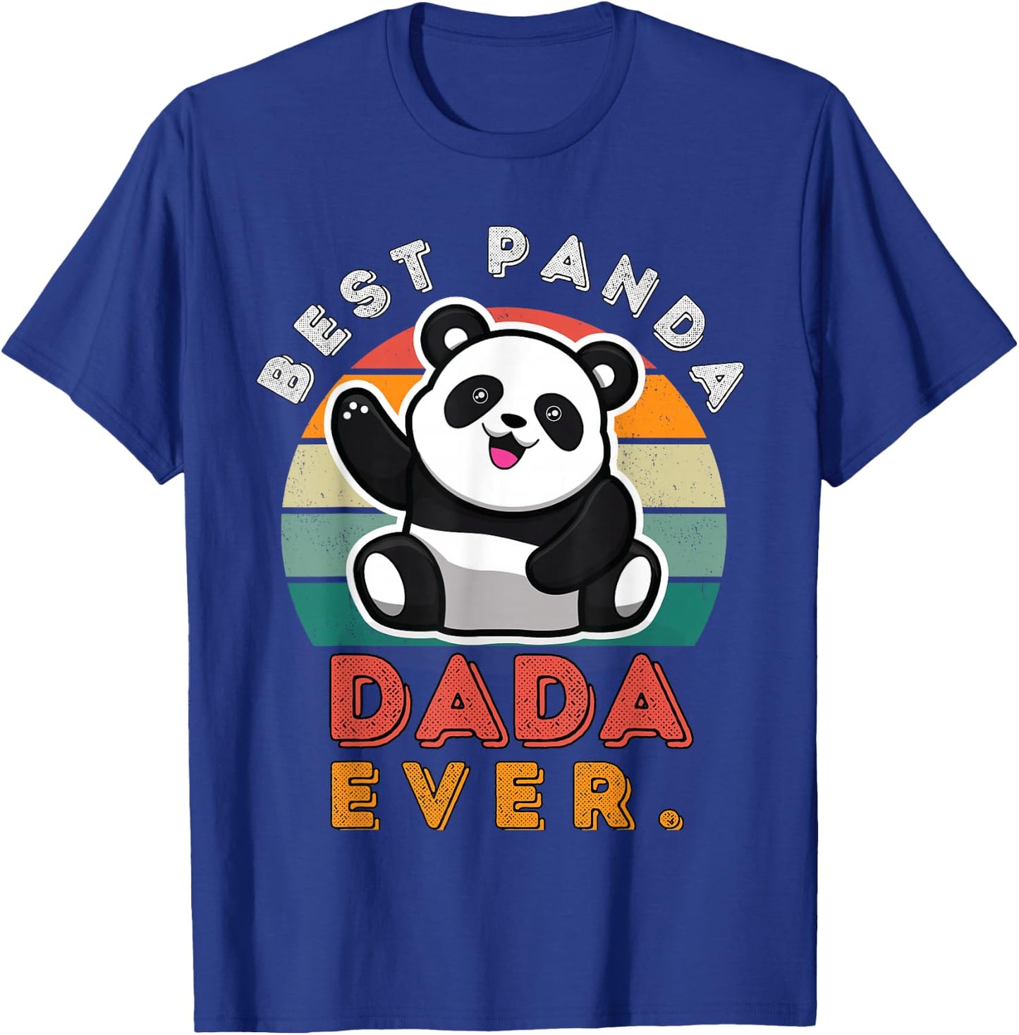 Best Panda Dada Ever Vintage Retro Sunset Kungfu Panda T-Shirt - T-Shirt | Royal